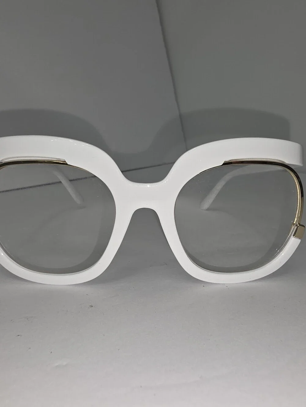 Oversized Black & White Browline Eyeglass Frames Bundle Of 2 Retro Vintage Chic